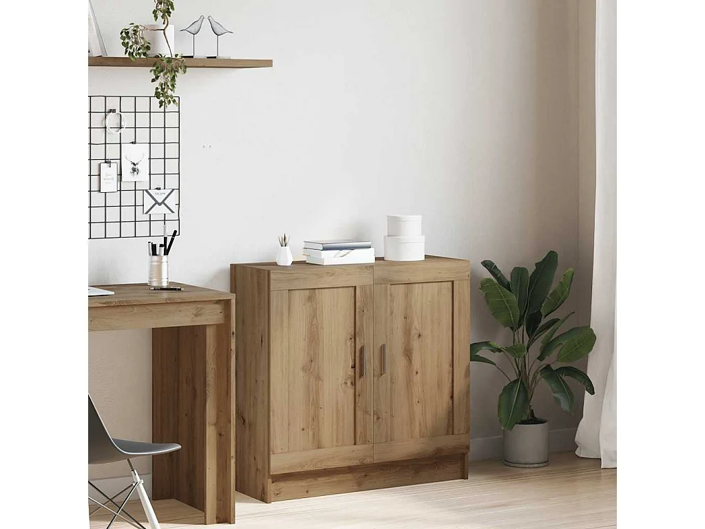 Bibliothèque chêne artisanal 82,5x30,5x80 cm bois d'ingénierie