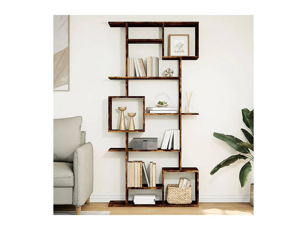 Estante 92x29x188 cm derivados de madeira carvalho fumado