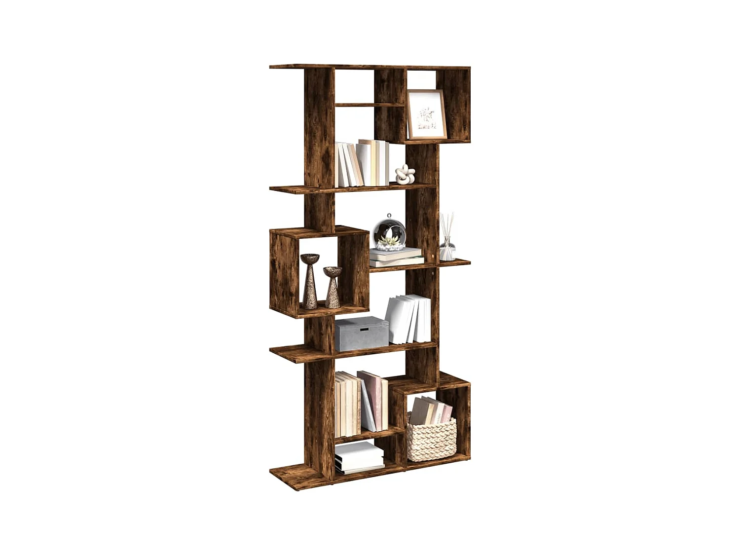 Estante 92x29x188 cm derivados de madeira carvalho fumado