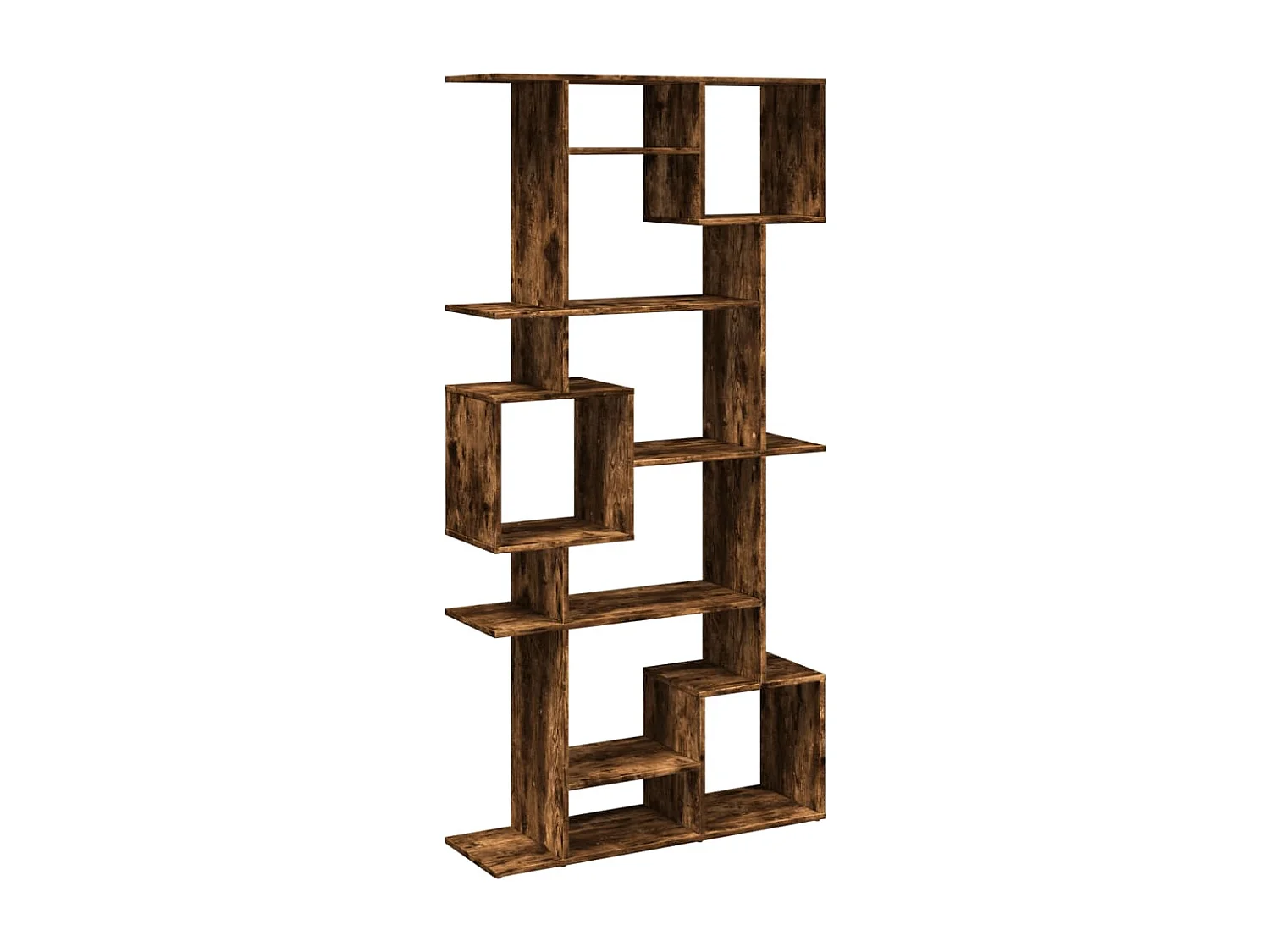 Bibliothèque chêne fumé 92x29x188 cm bois d'ingénierie