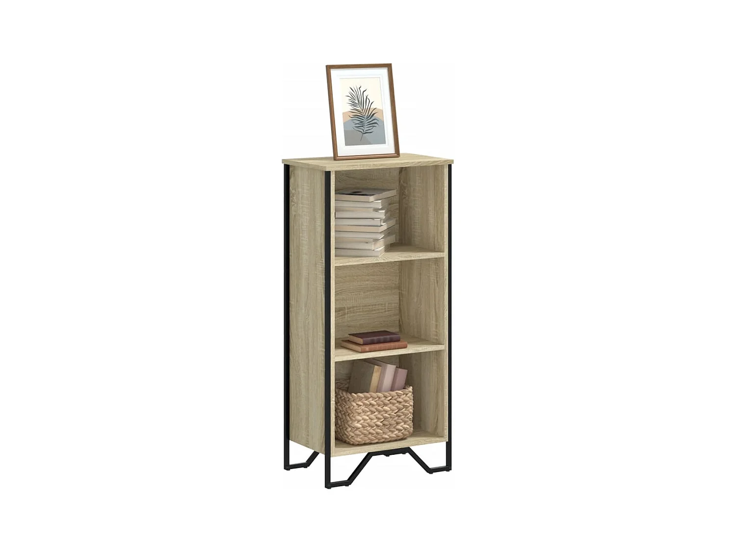 Bibliothèque chêne sonoma 50x31x106 cm bois d'ingénierie