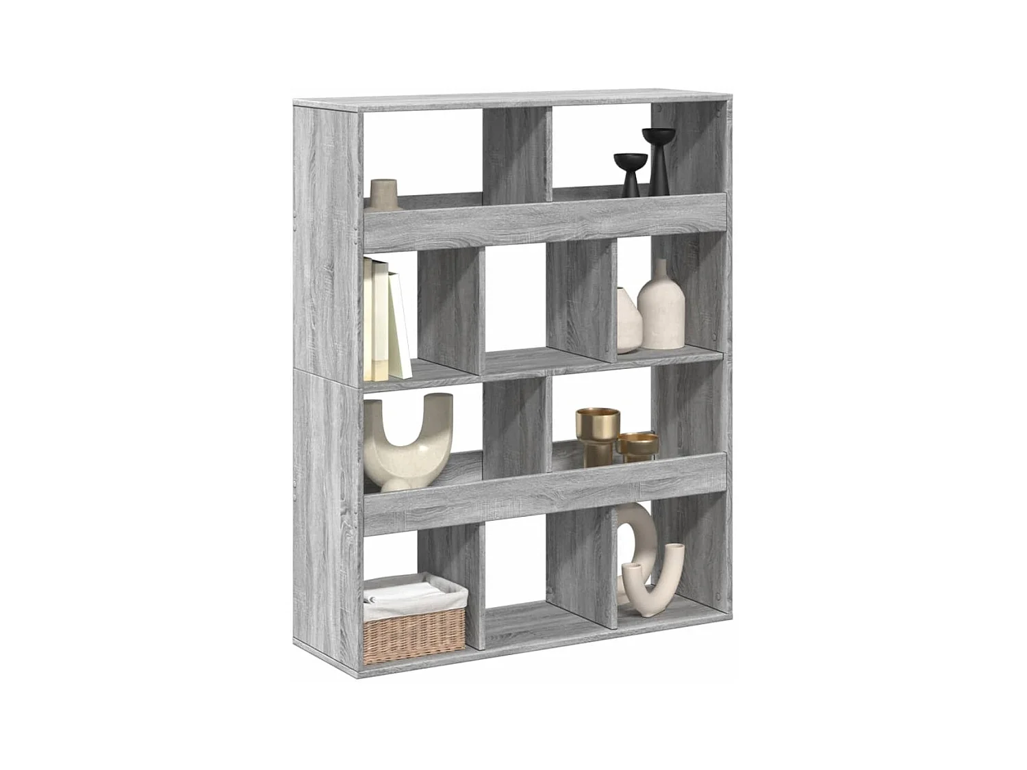 Bibliothèque / Cloison de séparation sonoma gris bois d'ingénierie