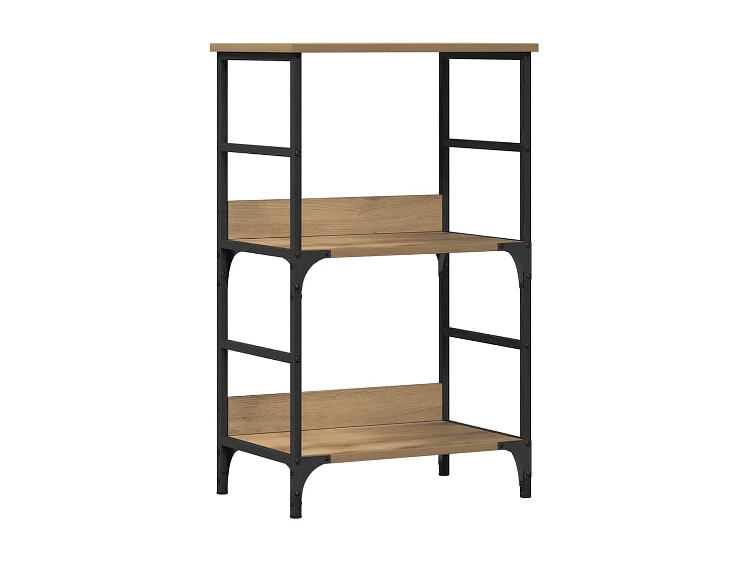 Bibliothèque chêne artisanal 50x33x82 cm bois d'ingénierie