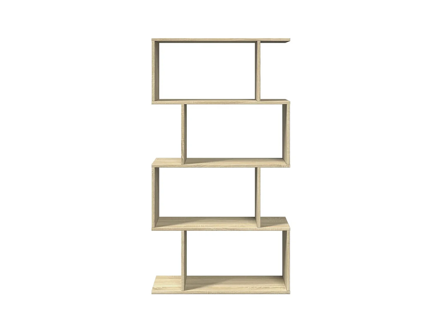 Bibliothèque séparatrice de pièce 4 niveaux chêne sonoma 70x24x129cm