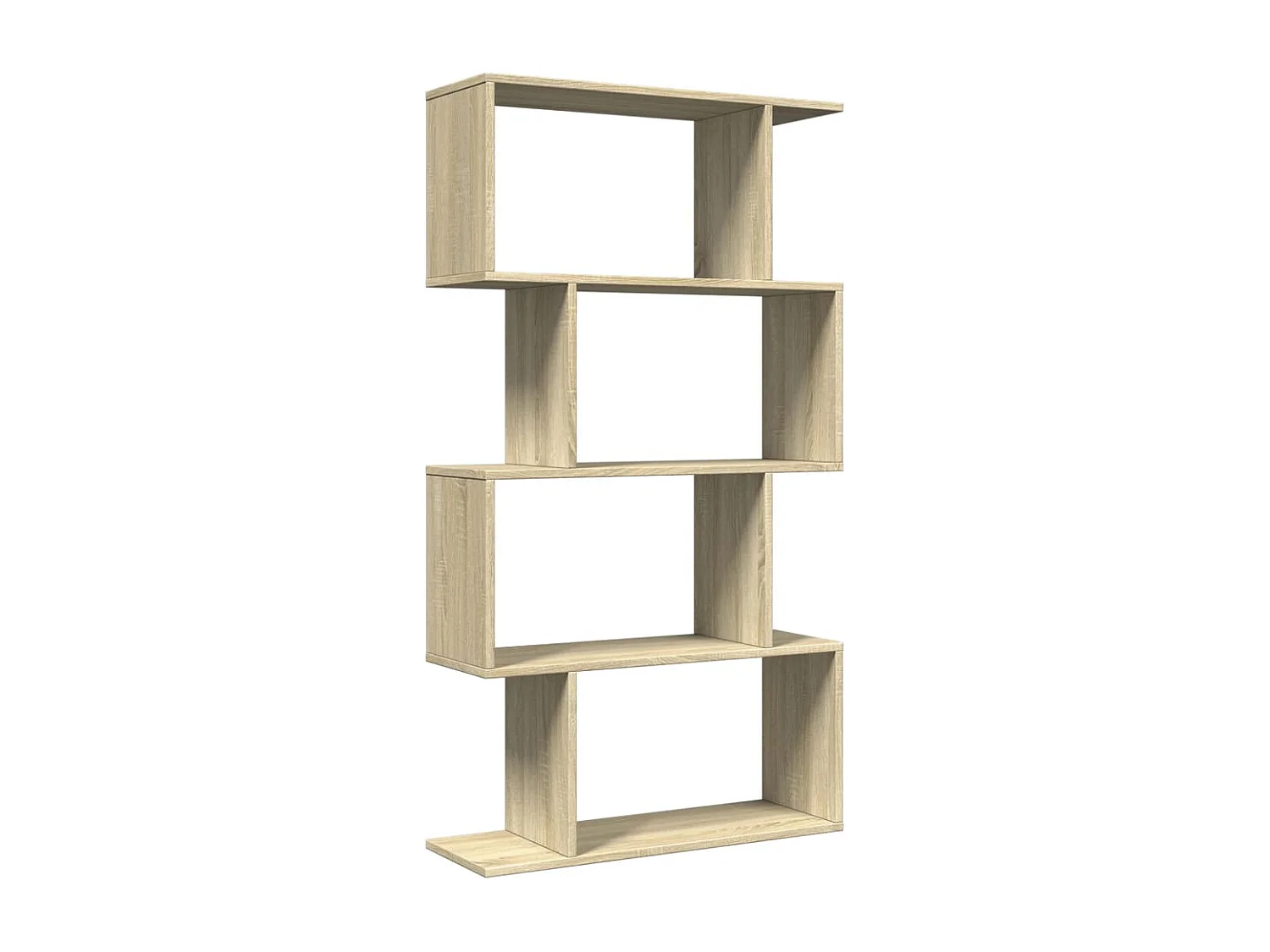 Librería divisora 4 niveles madera roble Sonoma 70x24x129 cm