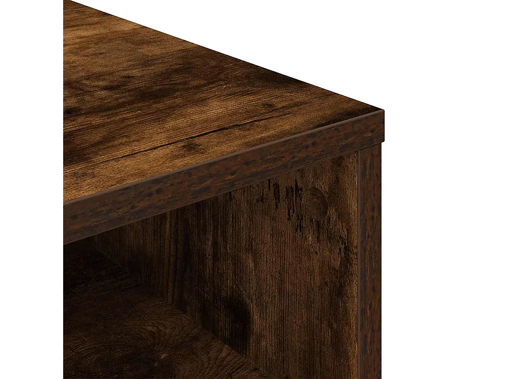 Bibliothèque chêne fumé 34x31x80 cm bois d'ingénierie