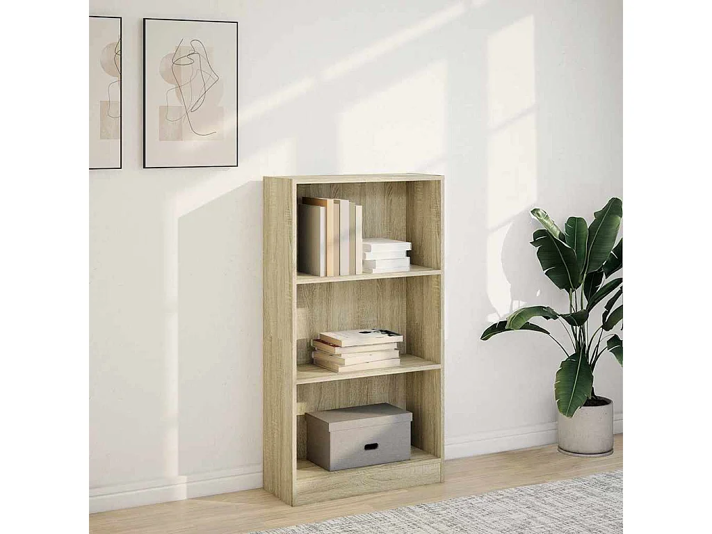 Bibliothèque chêne sonoma 60x24x109 cm bois d'ingénierie