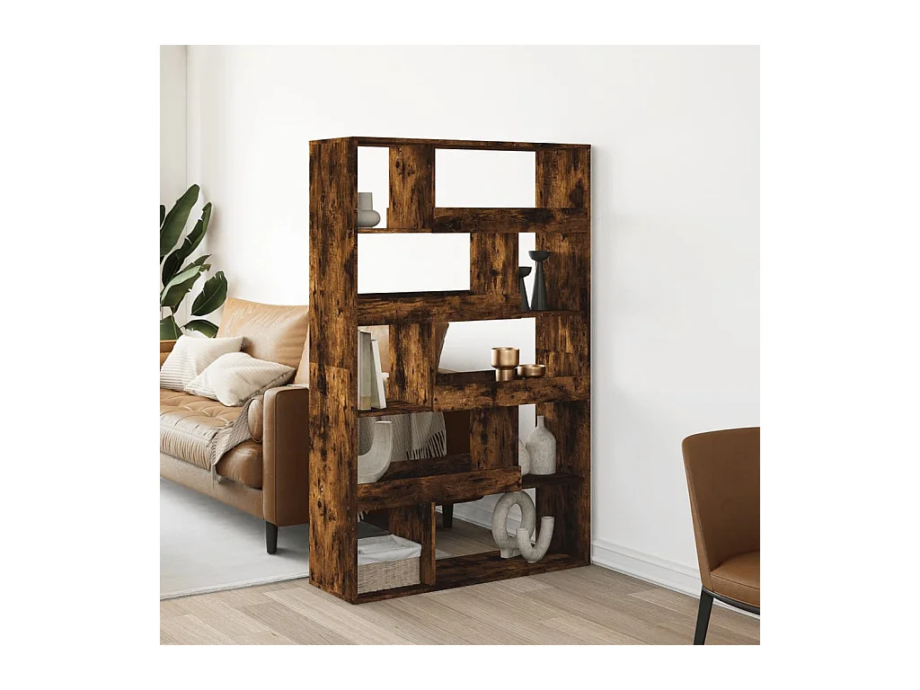 Separador de ambientes madera roble ahumado 100x33x156,5 cm