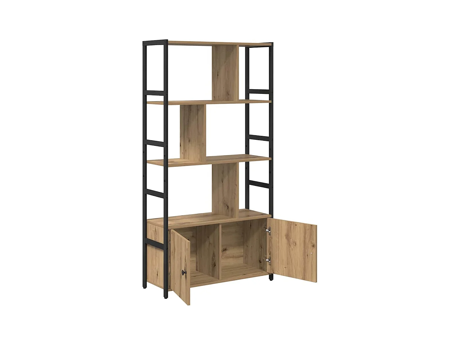 Bibliothèque chêne artisanal 80 x 30 x 155.5 cm Bois d'ingénierie