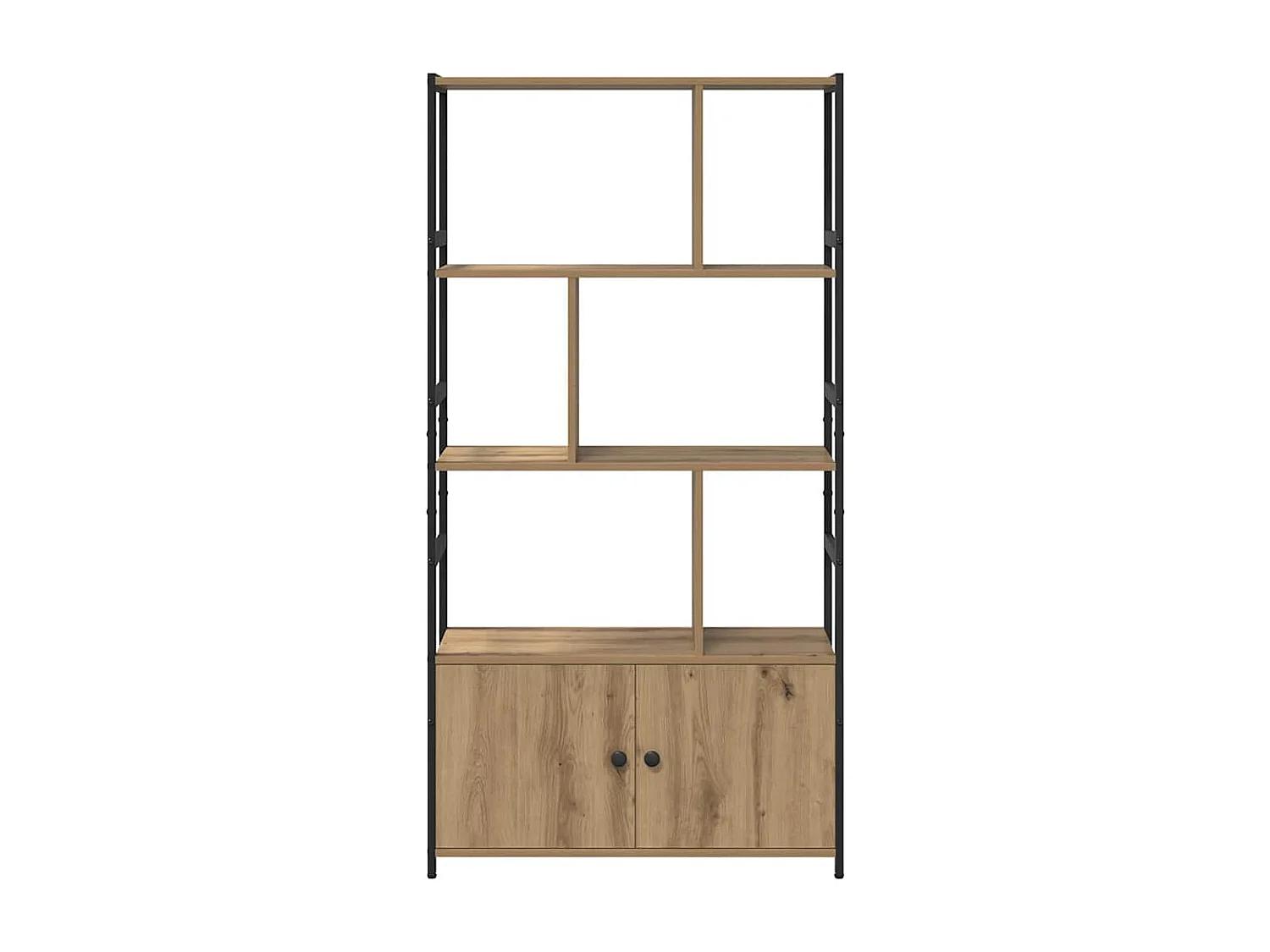 Bibliothèque chêne artisanal 80 x 30 x 155.5 cm Bois d'ingénierie