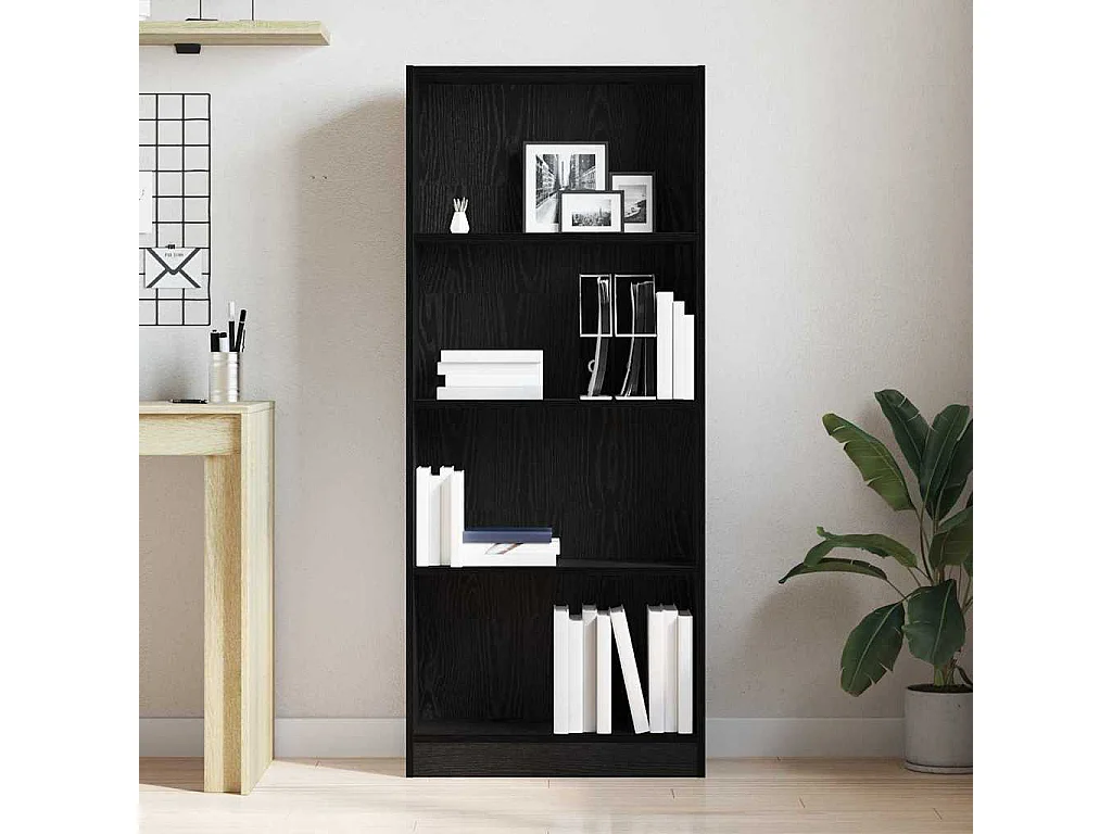 Bibliothèque Chêne noir 60 x 24 x 143 cm Bois d'ingénierie