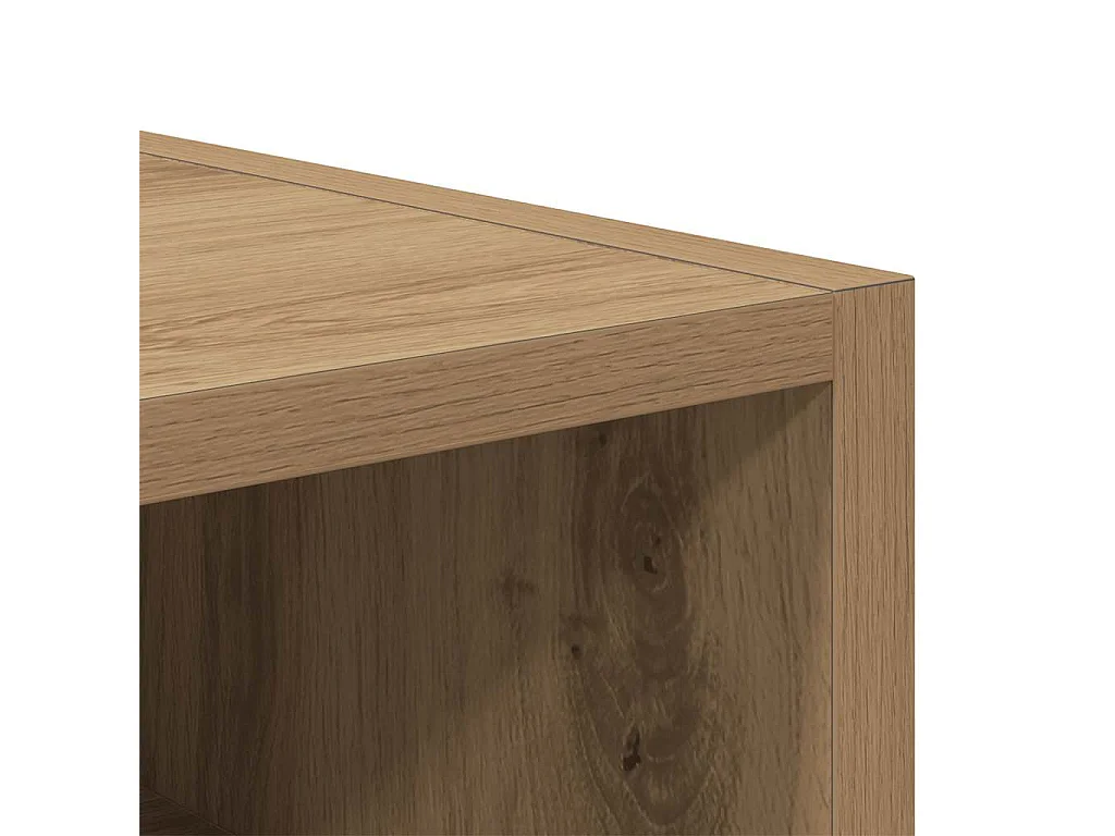 Bibliothèque chêne artisanal 60x24x85 cm bois d'ingénierie