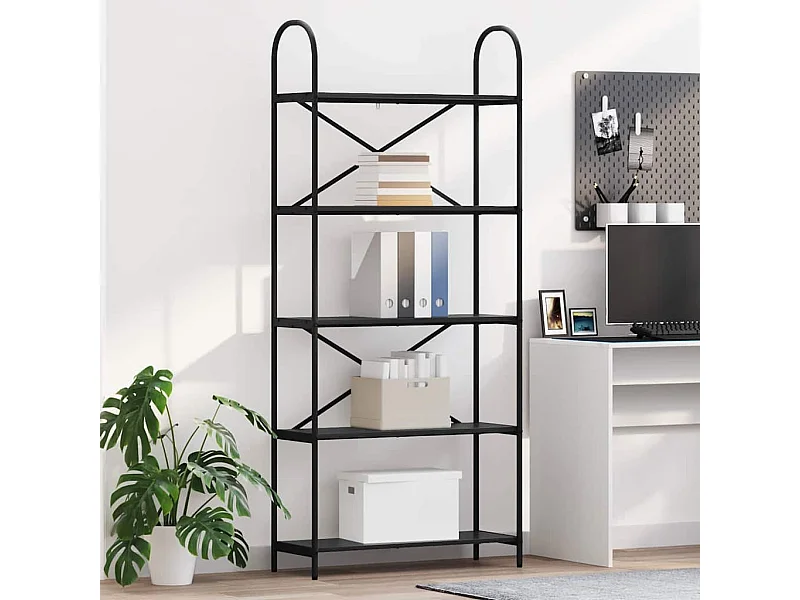 Bibliothèque Chêne noir 80 x 30 x 183 cm Bois d'ingénierie