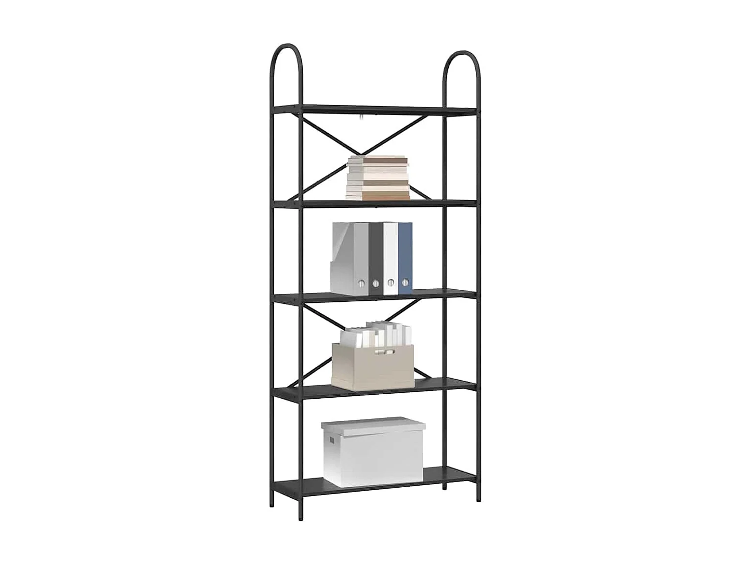 Bibliothèque Chêne noir 80 x 30 x 183 cm Bois d'ingénierie