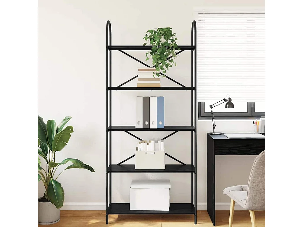 Bibliothèque Chêne noir 80 x 30 x 183 cm Bois d'ingénierie