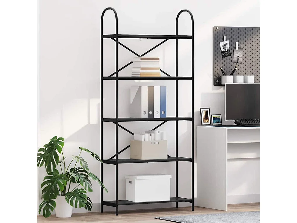 Bibliothèque Chêne noir 80 x 30 x 183 cm Bois d'ingénierie