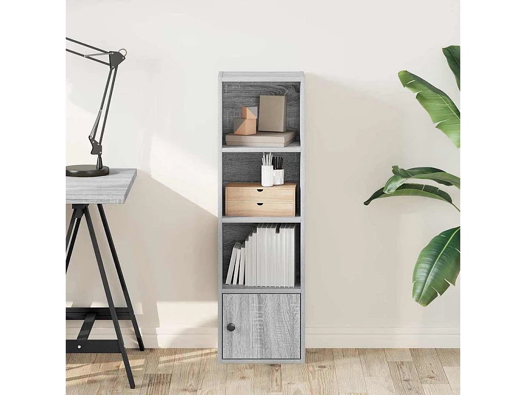 Bibliothèque sonoma gris 31x24x102 cm bois d'ingénierie