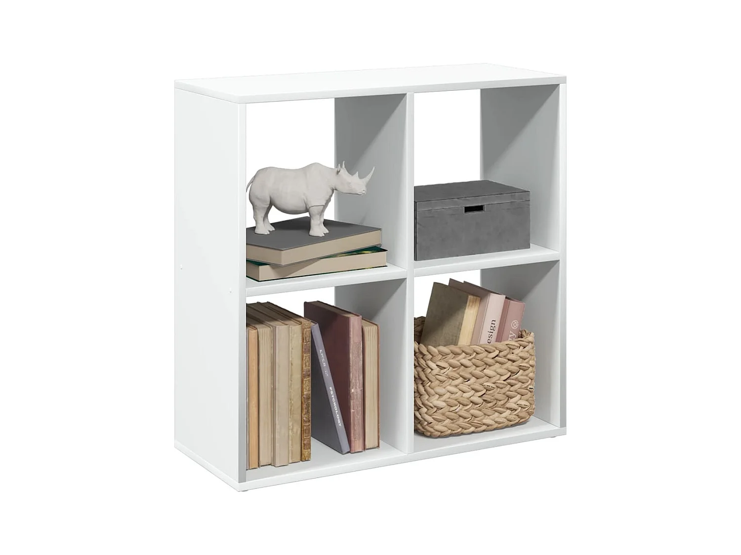 Kamerscherm / boekenkast 69,5x29x69,5 cm bewerkt hout wit