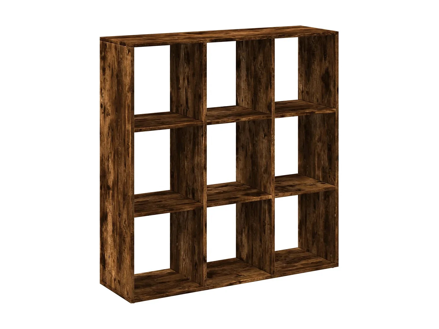 Bibliothèque séparatrice de pièce chêne fumé 102x29x103,5 cm