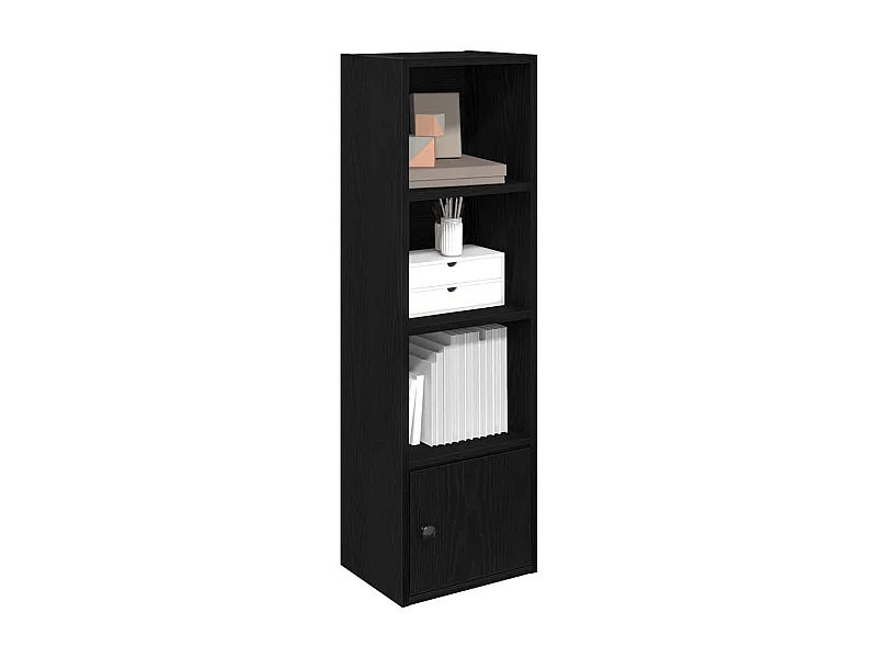 Bibliothèque chêne noir 31x24x102 cm bois d'ingénierie