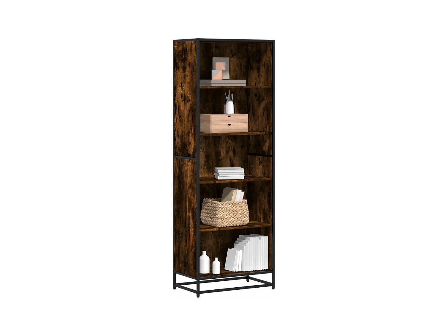 Estantería madera de ingeniería roble ahumado 60x35x170,5 cm