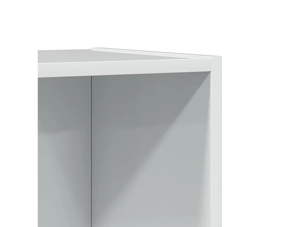 Bibliothèque blanc brillant 40x24x176 cm bois d'ingénierie