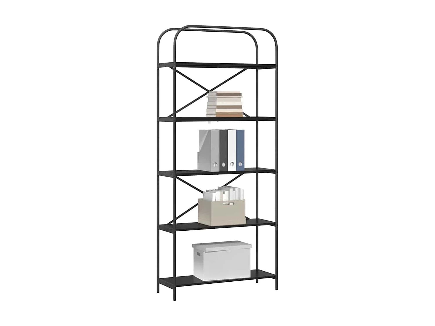 Bibliothèque Chêne noir 80 x 30 x 183 cm Bois d'ingénierie