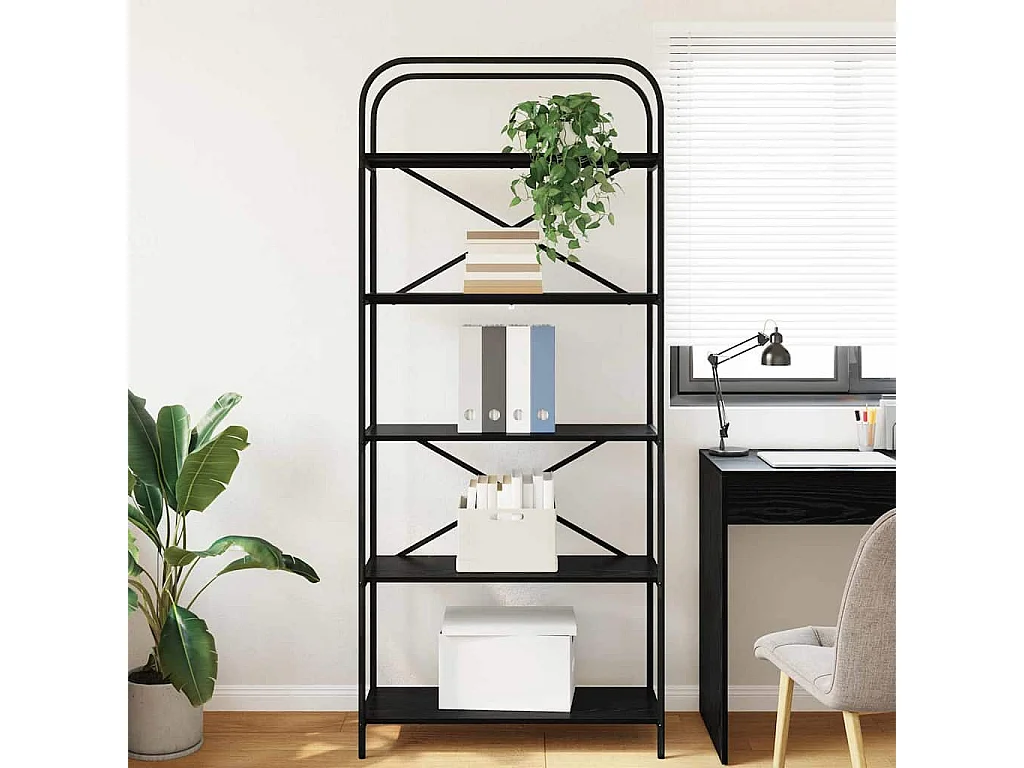 Bibliothèque Chêne noir 80 x 30 x 183 cm Bois d'ingénierie