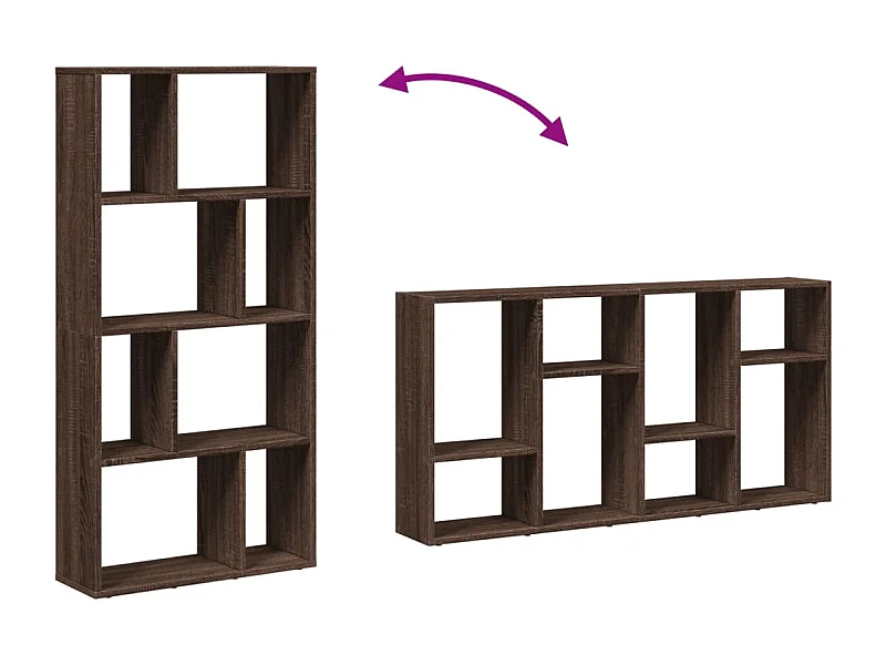 Bibliothèque chêne marron 60x20x120 cm bois d'ingénierie