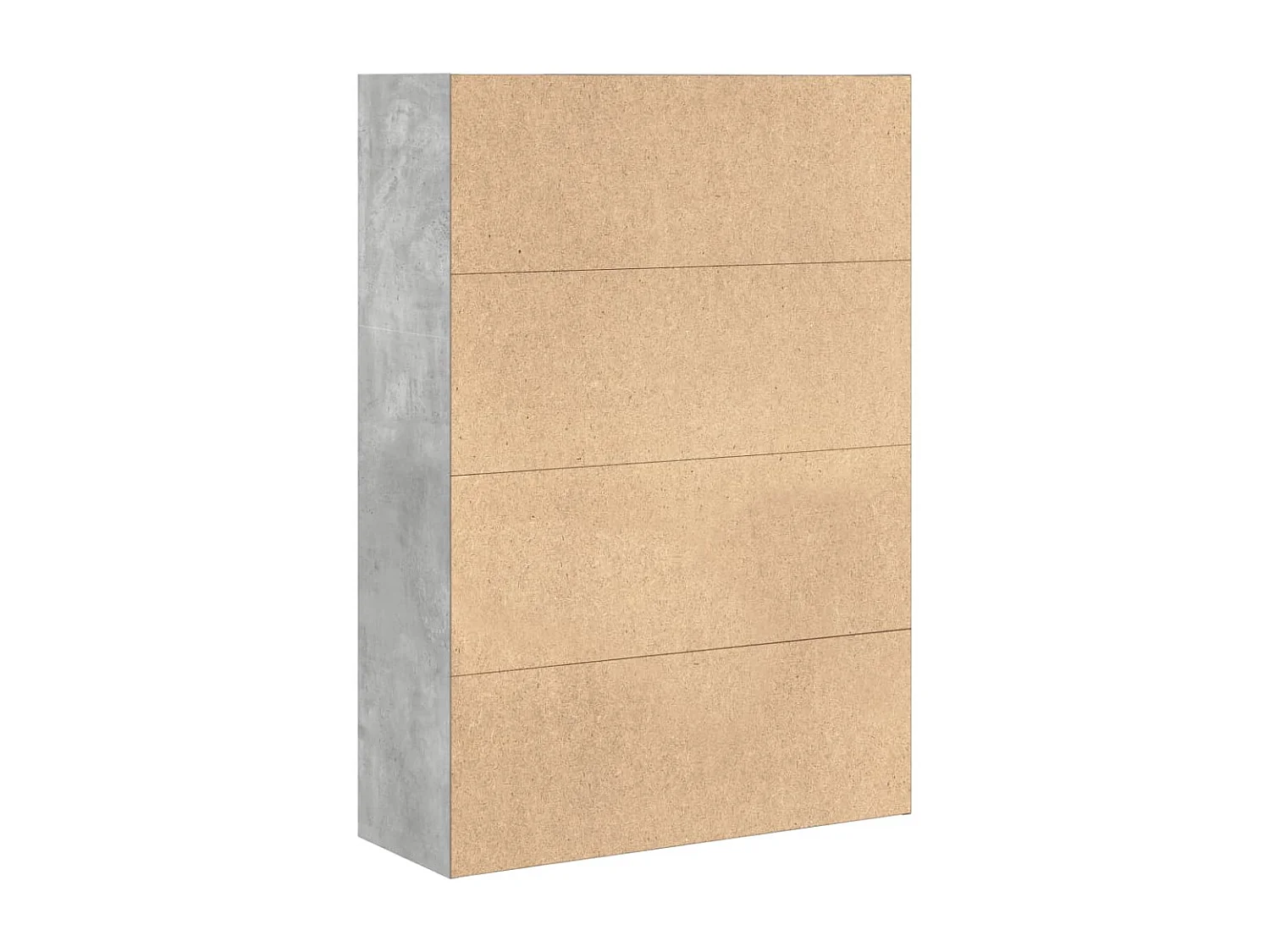 Bibliothèque gris béton 80x30x114 cm bois d'ingénierie
