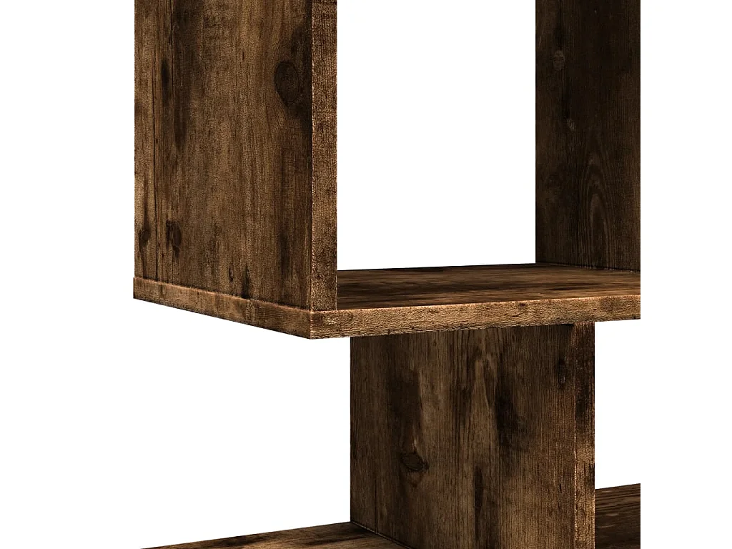 Bibliothèque séparatrice de pièce chêne fumé 92x29x112 cm