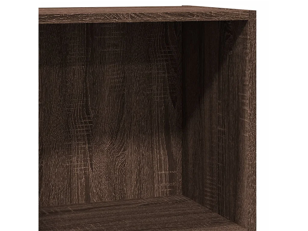 Bibliothèque chêne marron 40x24x76 cm bois d'ingénierie