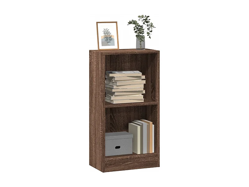 Boekenkast 40x24x76 cm bewerkt hout bruin eikenkleurig