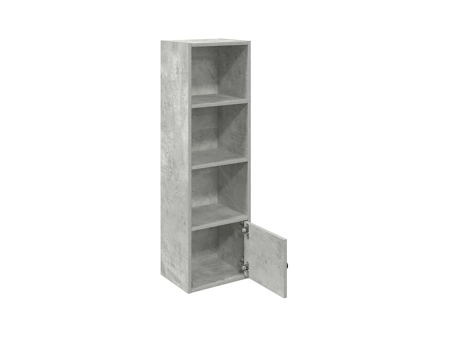 Bibliothèque gris béton 31x24x102 cm bois d'ingénierie
