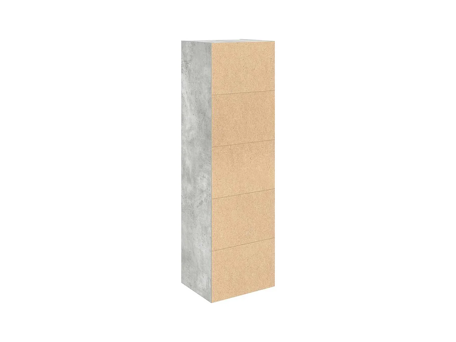 Bibliothèque gris béton 31x24x102 cm bois d'ingénierie