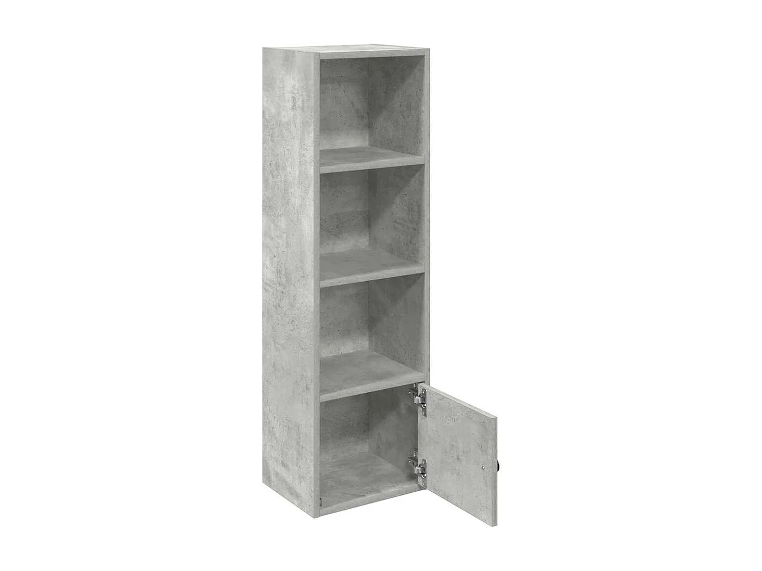Boekenkast 31x24x102 cm bewerkt hout betongrijs