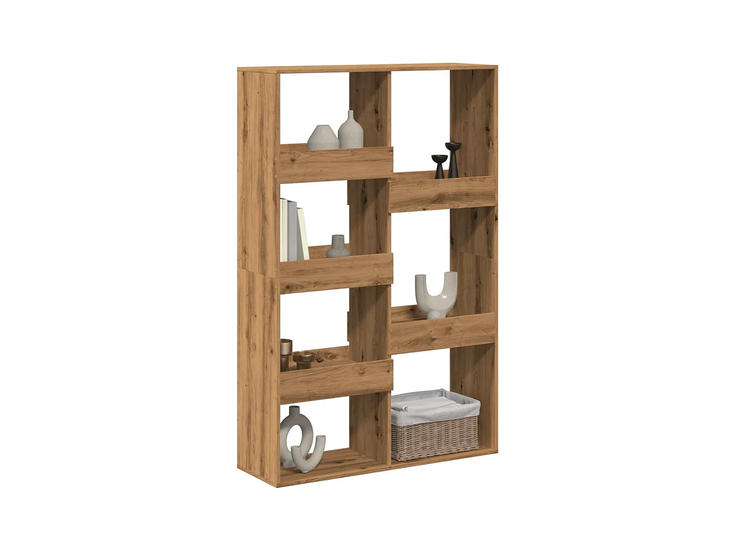 Bibliothèque / Cloison de séparation chêne artisanal bois d'ingénierie