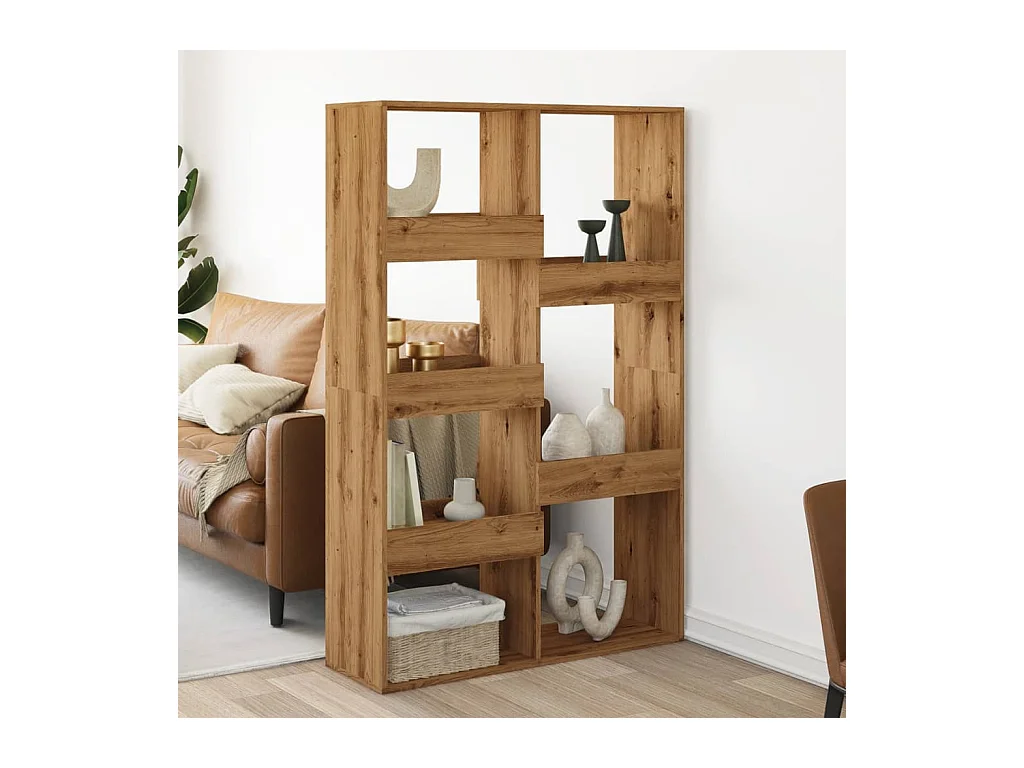 Separador de ambientes madera roble artisian 100x33x155,5 cm