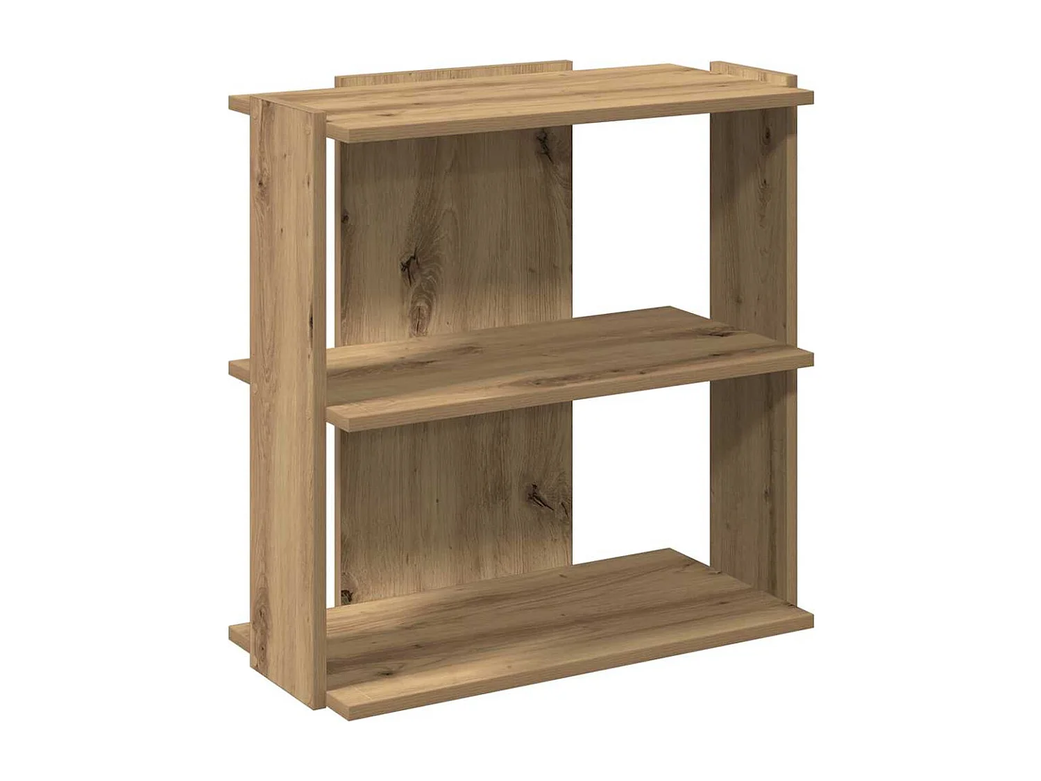 Boekenkast 3-laags 60x30x60 cm bewerkt hout artisanaal eiken