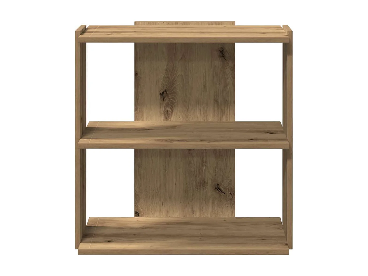 Boekenkast 3-laags 60x30x60 cm bewerkt hout artisanaal eiken