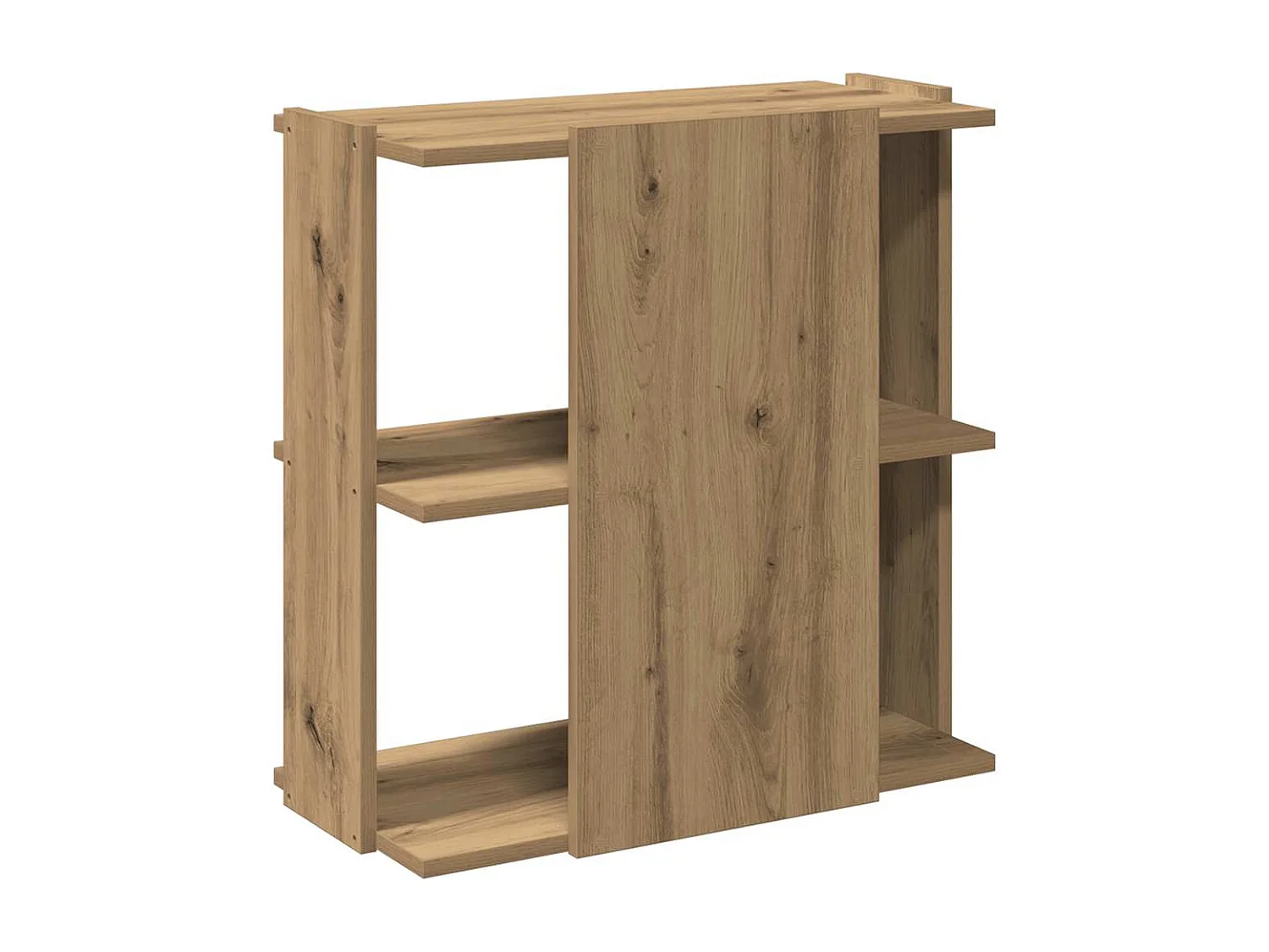 Boekenkast 3-laags 60x30x60 cm bewerkt hout artisanaal eiken