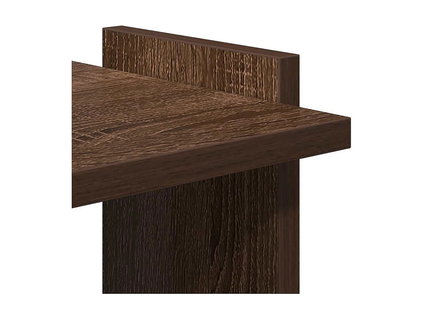 Bibliothèque 3 niveaux chêne marron 60x30x120cm bois ingénierie