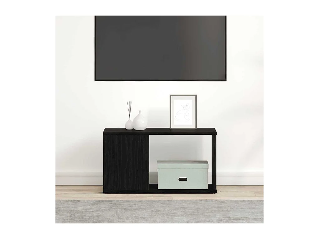 Bibliothèque chêne noir 60x24x32 cm bois d'ingénierie