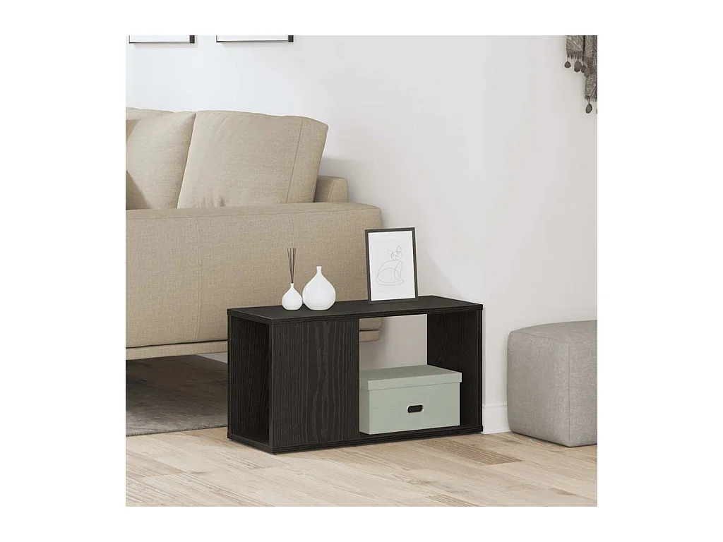 Bibliothèque chêne noir 60x24x32 cm bois d'ingénierie