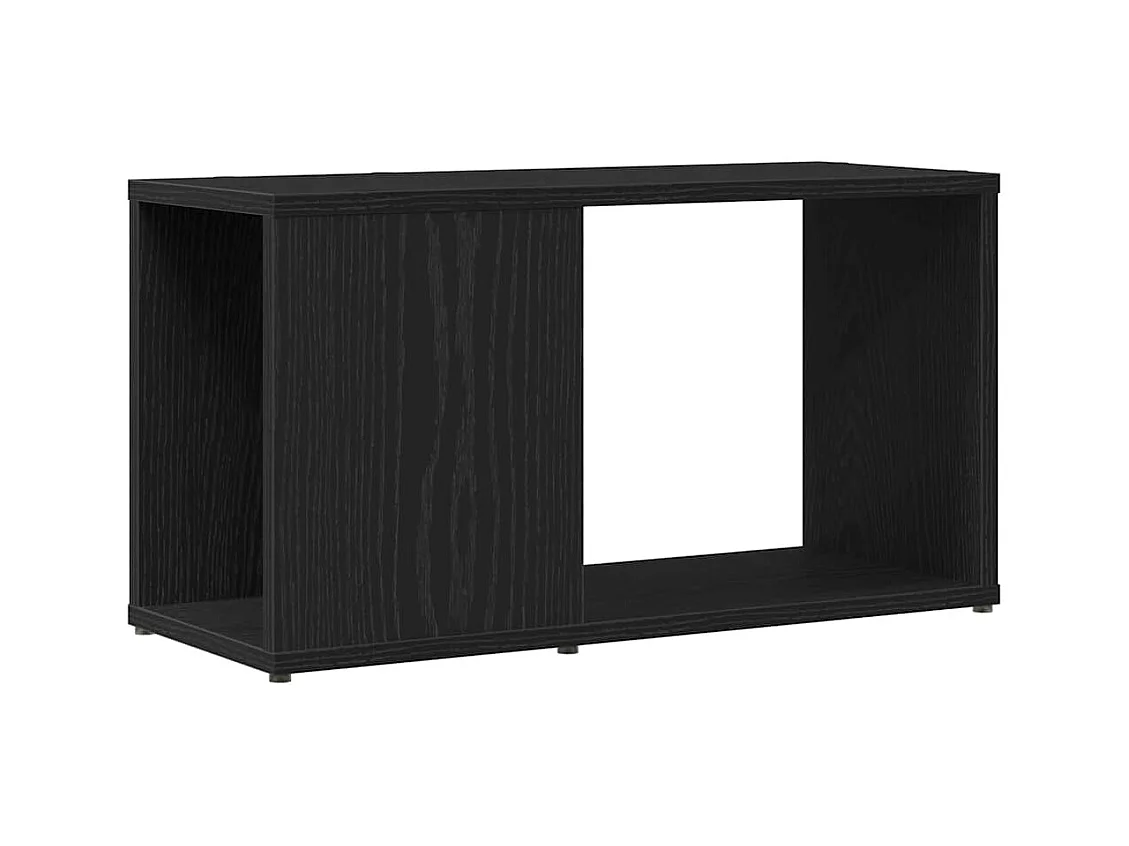 Mueble de TV de madera de roble negro 60x24x32 cm