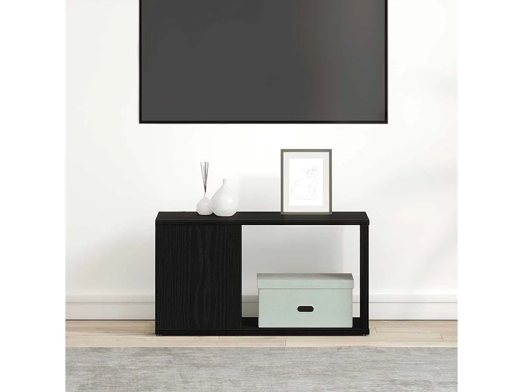 Bibliothèque chêne noir 60x24x32 cm bois d'ingénierie