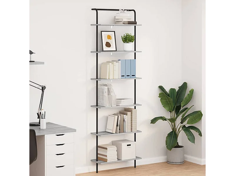 Estante de libros Gris sonoma 60 x 24 x 203 cm