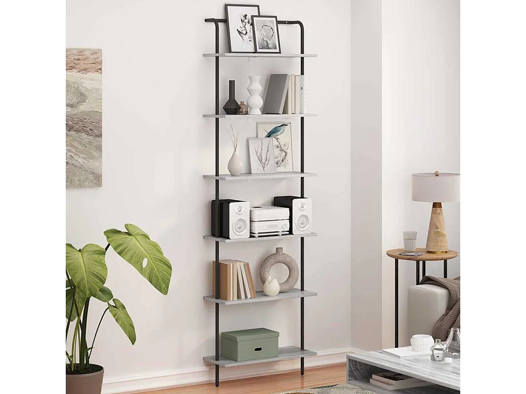 Estante Sonoma cinzento 60 x 24 x 203 cm Madeira processada