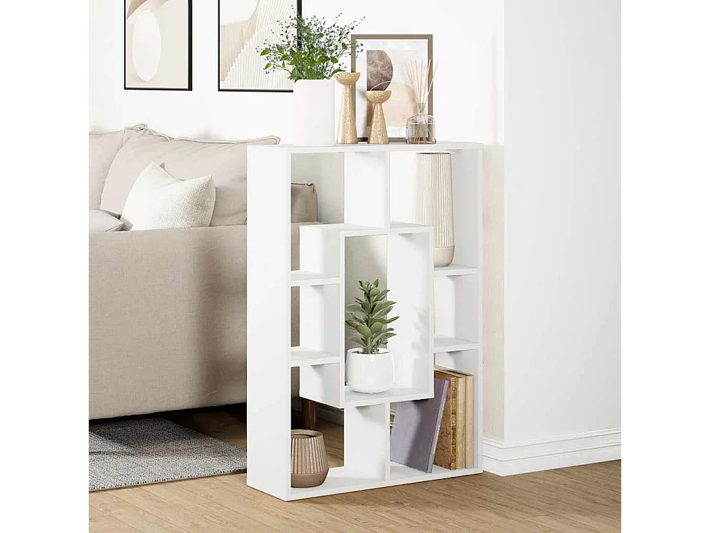 Bibliothèque blanc 63x20x90 cm bois d'ingénierie