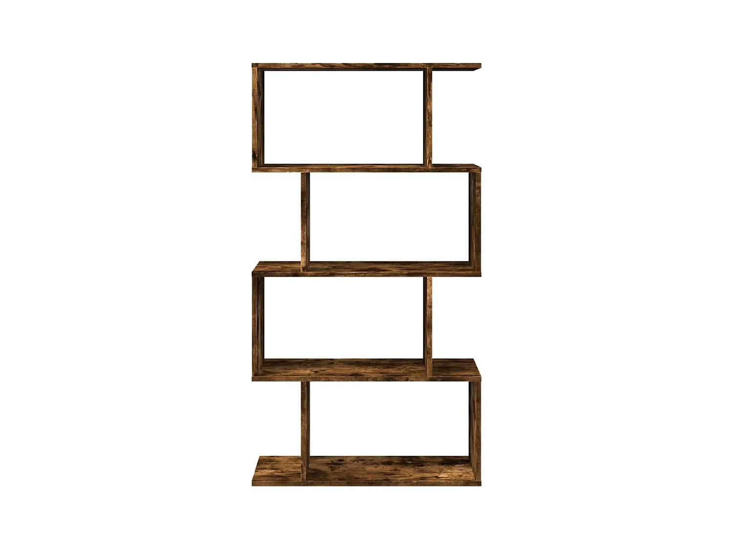 Librería divisora 4 niveles madera roble ahumado 70x24x129 cm